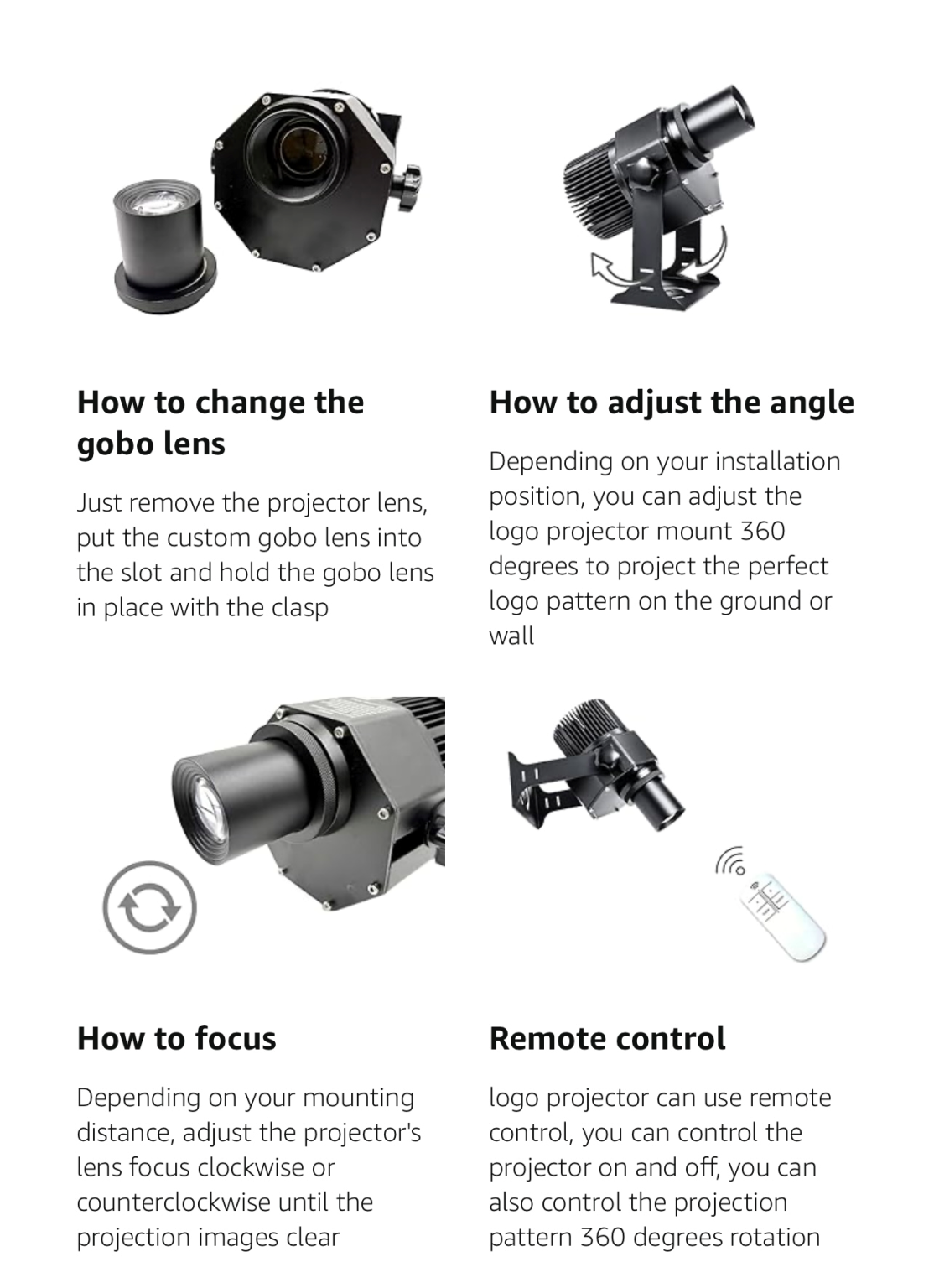 Gobo Projector+ FREE CUSTOM STEEL GOBO (59.95 VALUE) Goboman